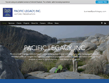 Tablet Screenshot of pacificlegacy.com